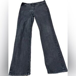 Pashu‎ Unbelievable Stone Wash Black Straight Leg Women’s Size 12